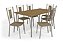 Conjunto de Mesa Sena 136cm + 06 Cadeiras Florença Nikel Cor Capuccino - Kappesberg Crome - Imagem 2