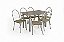 Conjunto de Mesa Elba 140 + 06 Cadeiras Noruega Nikel Cor Capuccino - Kappesberg Crome - Imagem 2