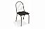 Conjunto de Mesa Sena 90 + 04 Cadeiras Noruega Nikel Cor Preto - Kappesberg Crome - Imagem 4