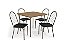 Conjunto de Mesa Sena 90 + 04 Cadeiras Noruega Nikel Cor Preto - Kappesberg Crome - Imagem 2