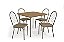 Conjunto de Mesa Sena 90 + 04 Cadeiras Noruega Nikel Cor Capuccino - Kappesberg Crome - Imagem 2