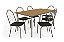 Conjunto de Mesa Sena 136 + 06 Cadeiras Noruega Nikel Cor Preto - Kappesberg Crome - Imagem 2