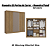 Roupeiro 223cm 03 Portas de Correr 02 Gavetas - Ref. M570 - Nogueira / Fendi - Kappesberg - Imagem 4
