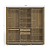 Roupeiro 223cm 03 Portas de Correr 02 Gavetas c/ Pé e Espelho - Ref. CB01M570 - Nogueira / Fendi - Kappesberg - Imagem 11