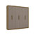 Roupeiro 232cm 06 Portas 02 Gavetas - Ref. M569 - Nogueira / Fendi - Kappesberg - Imagem 4