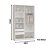 Módulo 140cm Linha Closet - 22CL - Branco - Móveis Castro - Imagem 3