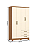 Roupeiro 121cm 04 Portas 03 Gavetas Caju - DA135-221 - Cinamomo/Off White - Móveis Henn - Imagem 7
