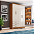 Roupeiro 121cm 04 Portas 03 Gavetas Caju - DA135-221 - Cinamomo/Off White - Móveis Henn - Imagem 2
