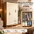 Roupeiro 121cm 04 Portas 03 Gavetas Caju - DA135-221 - Cinamomo/Off White - Móveis Henn - Imagem 1