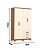Roupeiro 04 Portas 03 Gavetas Caju - DA135-221 - Cinamomo/Off White - Móveis Henn - Imagem 7