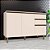 Balcão 03 Portas 02 Gavetas 120cm - C66-139 - Off White - Linha Connect - Móveis Henn - Imagem 1