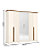 Roupeiro 256cm 06 Portas Napoli c/ Espelho - D308-129 - Off White / Nature - Móveis Henn - Imagem 7