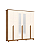 Roupeiro 235cm 06 Portas Andréas c/ Espelho - D309-127 - Nature / Off White - Móveis Henn - Imagem 4