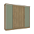 Roupeiro 265cm 04 Portas de Correr 04 Gavetas - Ref. N565 - Nogueira/Macadamia-Verde - Kappesberg - Imagem 8