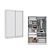 Roupeiro 143cm 02 Portas de Correr 02 Gavetas - Ref. N571 - Branco/Branco-Macadamia - Kappesberg - Imagem 8