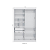 Roupeiro 143cm 02 Portas de Correr 02 Gavetas - Ref. N571 - Branco/Branco-Macadamia - Kappesberg - Imagem 11