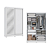 Roupeiro 143cm 02 Portas de Correr 02 Gavetas c/ Pé e Espelhos - Ref. CB01N571 - Branco/Branco-Macadamia - Kappesberg - Imagem 8
