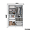 Roupeiro 143cm 02 Portas de Correr 02 Gavetas c/ Pé e Espelhos - Ref. CB01N571 - Branco/Branco-Macadamia - Kappesberg - Imagem 13