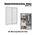 Roupeiro 143cm 02 Portas de Correr 02 Gavetas c/ Pé - Ref. CB02N571 - Branco/Branco-Macadamia - Kappesberg - Imagem 4