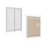 Roupeiro 143cm 02 Portas de Correr 02 Gavetas c/ Pé - Ref. CB02N571 - Branco/Branco-Macadamia - Kappesberg - Imagem 7
