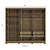 Roupeiro 245cm 05 Portas 04 Gavetas c/ Pés e Espelhos - Ref. CB01N564 - Nogueira/Macadamia - Kappesberg - Imagem 7