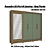 Roupeiro 245cm 05 Portas 04 Gavetas c/ Pé e Espelhos - Ref. CB01N564 - Nogueira/Verde - Kappesberg - Imagem 2