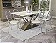 Conjunto de Mesa Tamisa 160 + 06 Cadeiras Toronto Cromado Cor Nude - Kappesberg Crome - Imagem 1