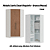 Modulo Canto Closet 02 Portas Requinte - 7206M - Branco/Macadamia - Móveis Castro - Imagem 1