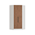 Modulo Canto Closet 02 Portas Requinte - 7206M - Branco/Macadamia - Móveis Castro - Imagem 5
