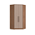 Modulo Canto Closet 02 Portas Requinte - 7206M - Macadamia/Duna - Móveis Castro - Imagem 5