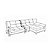 Sofá 03 lugares Azera com Chaise 316cm - Estofados Rincão - Imagem 6