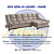 Sofá 03 lugares Azera com Chaise 316cm - Estofados Rincão - Imagem 3