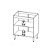 Balcão 02 Portas 80cm - CF221 - Capuccino/Off White - Linha Finesse - Thb Moveis - Imagem 4