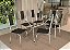 Conjunto de Mesa Loire 150 + 06 Cadeiras Lisboa Cromado Estampa Preto - Kappes Crome - Imagem 1