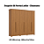 Roupeiro 06 Portas Leblon - D327-214 - Cinamomo - Moveis Henn - Imagem 2