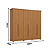 Roupeiro 06 Portas Leblon - D327-214 - Cinamomo - Moveis Henn - Imagem 7
