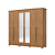 Roupeiro 06 Portas Leblon c/ Espelho - D327-128 - Nature - Moveis Henn - Imagem 3