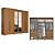 Roupeiro 06 Portas Leblon c/ Espelho - D327-214 - Cinamomo - Moveis Henn - Imagem 3