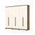 Roupeiro 06 Portas Leblon - D327-127 - Nature/Off White - Moveis Henn - Imagem 3