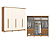 Roupeiro 06 Portas Leblon - D327-221 - Cinamomo/Off White - Moveis Henn - Imagem 3