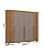 Roupeiro 252cm 06 Portas Norton - D325-222 - Nature/Avela - Moveis Henn - Imagem 8
