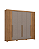 Roupeiro 252cm 06 Portas Norton - D325-222 - Nature/Avela - Moveis Henn - Imagem 5