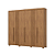 Roupeiro 06 Portas Norton - D325-128 - Nature - Moveis Henn - Imagem 3