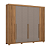 Roupeiro 06 Portas Norton - D325-222 - Nature/Avela - Moveis Henn - Imagem 4