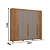 Roupeiro 06 Portas Norton - D325-222 - Nature/Avela - Moveis Henn - Imagem 8