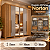 Roupeiro 252cm 06 Portas Norton c/ Espelhos - D325-222 - Nature/Avela - Moveis Henn - Imagem 1