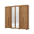 Roupeiro 06 Portas Norton c/ Espelhos - D325-128 - Nature - Moveis Henn - Imagem 3