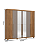 Roupeiro 252cm 06 Portas Norton c/ Espelhos - D325-222 - Nature/Avela - Moveis Henn - Imagem 7