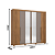 Roupeiro 06 Portas Norton c/ Espelhos - D325-222 - Nature/Avela - Moveis Henn - Imagem 8