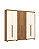 Roupeiro 252cm 06 Portas Norton - D325-127 - Nature/Off White - Moveis Henn - Imagem 5